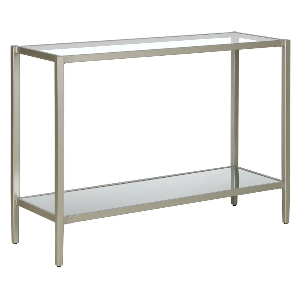 Hera Rectangular Console Table with Mirror Shelf