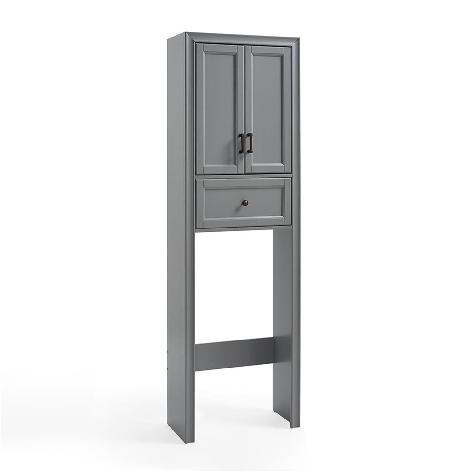 Over the Toilet Storage, Tara Space Saver Cabinet, Crosley Furniture, Vintage Gray