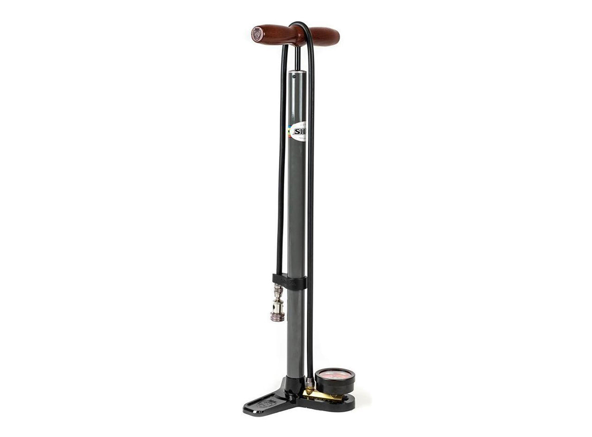 Silca Pista Plus Floor Pump - Gunmetal Gray