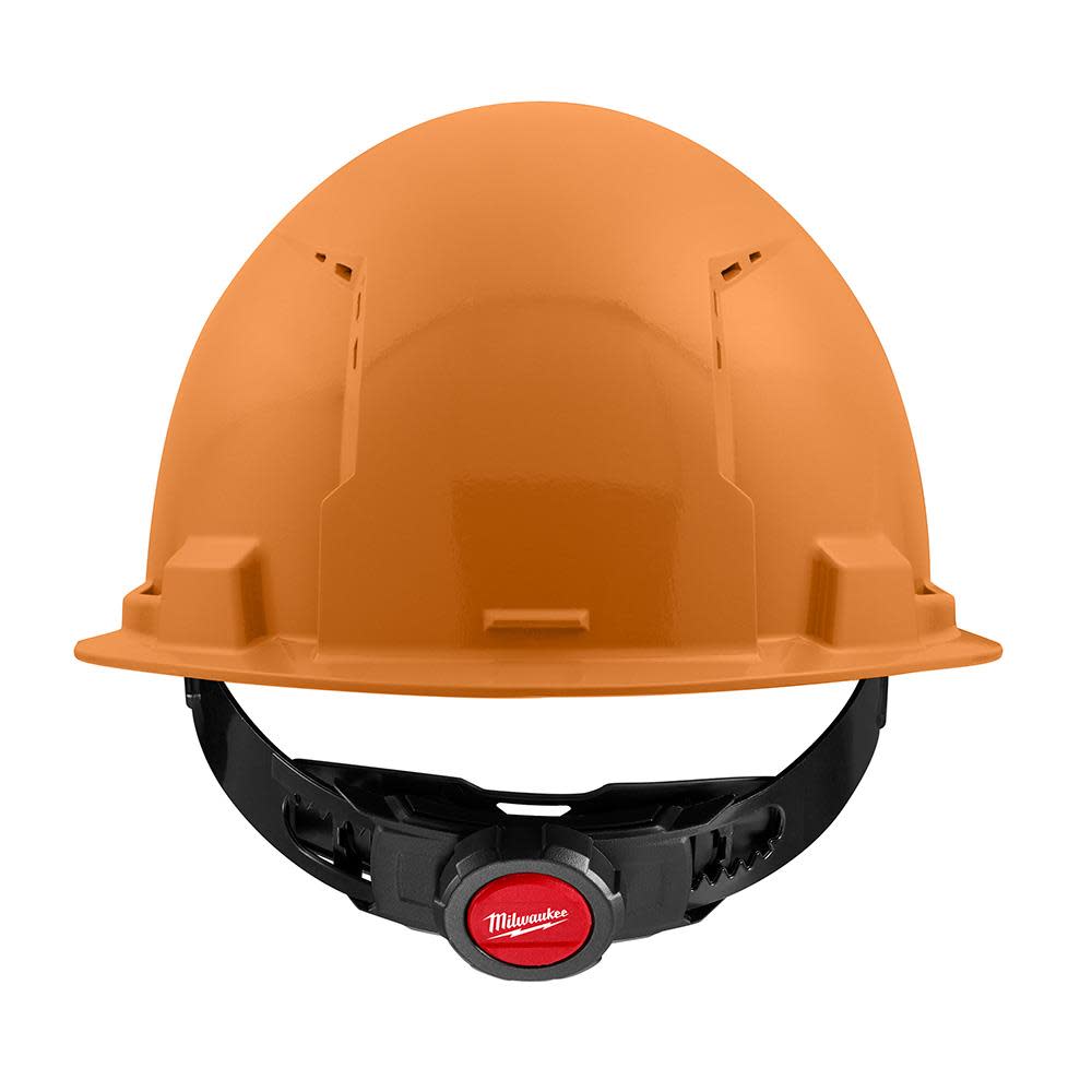 Milwaukee Orange Front Brim Vented Hard Hat with 4pt Ratcheting Suspension Type 1 Class C ;