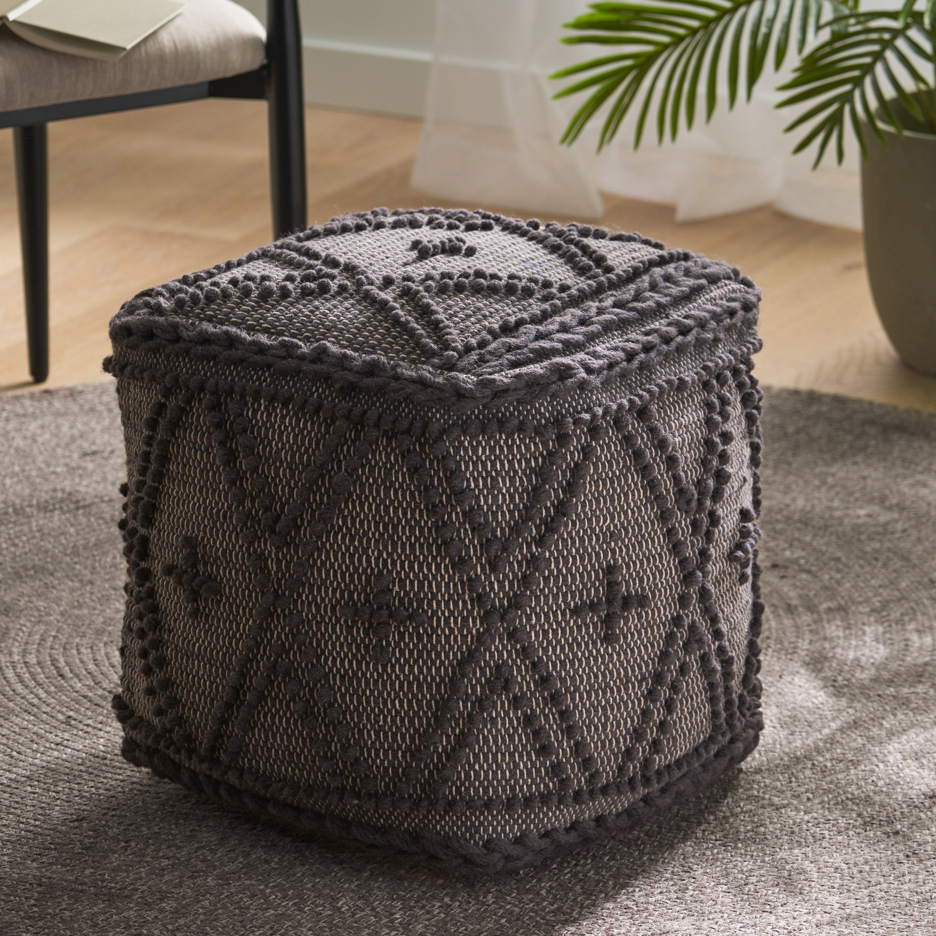 Truda Boho Handcrafted Fabric Pouf