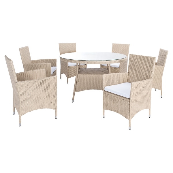 SAFAVIEH Outdoor Living Challe 7Piece Patio Dining Set