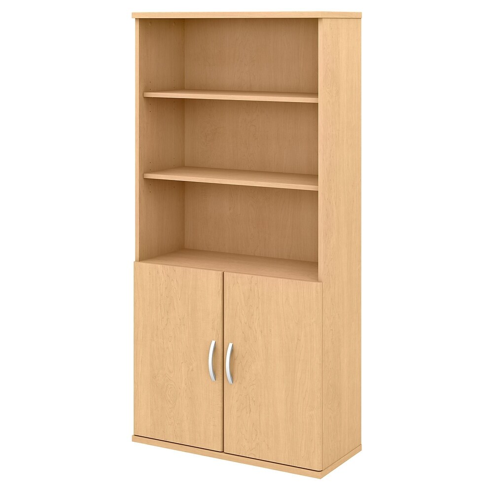 Studio C 5 Shelf Bookcase with Doors by Bush Business Furniture