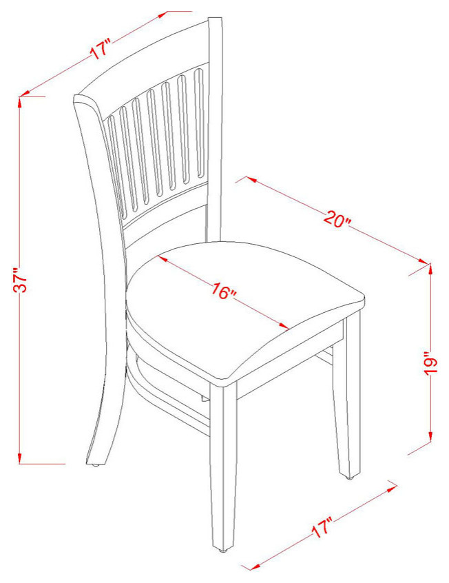 Vancouver Linen Fabric Seat Chairs For Dining Room Espresso  Set of 2   Transitional   Dining Chairs   by Kolibri Decor  Houzz