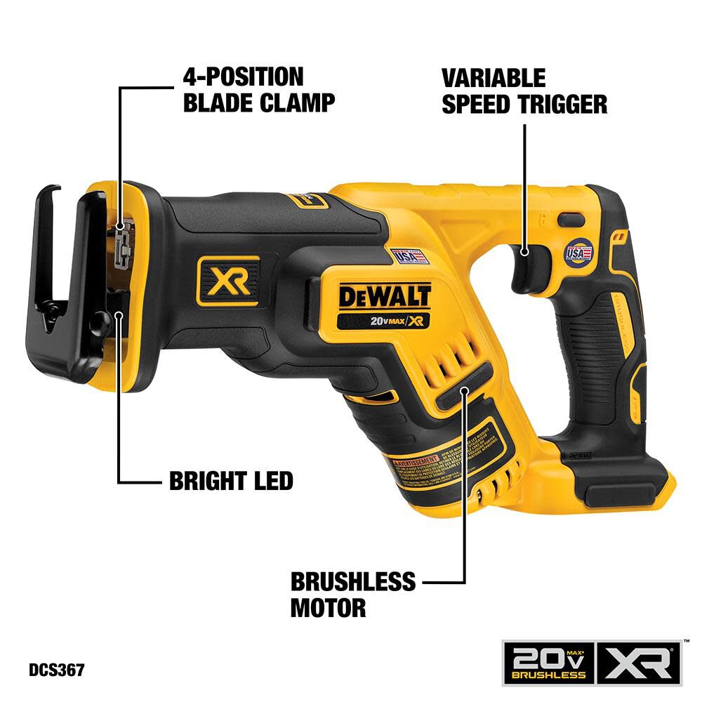 DW 20V MAX XR Hammer Drill and Reciprocating Saw Combo Kit DCK294P2 from DW