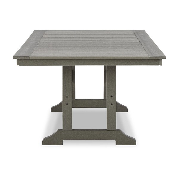 Signature Design by Ashley Visola Gray Rectangular Outdoor Poly All Weather Dining Table Only