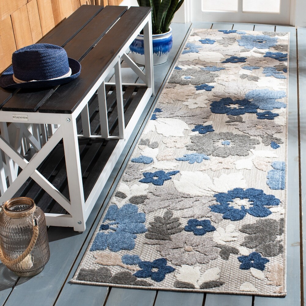 SAFAVIEH Cabana Avia Indoor/ Outdoor Waterproof Patio Floral Rug