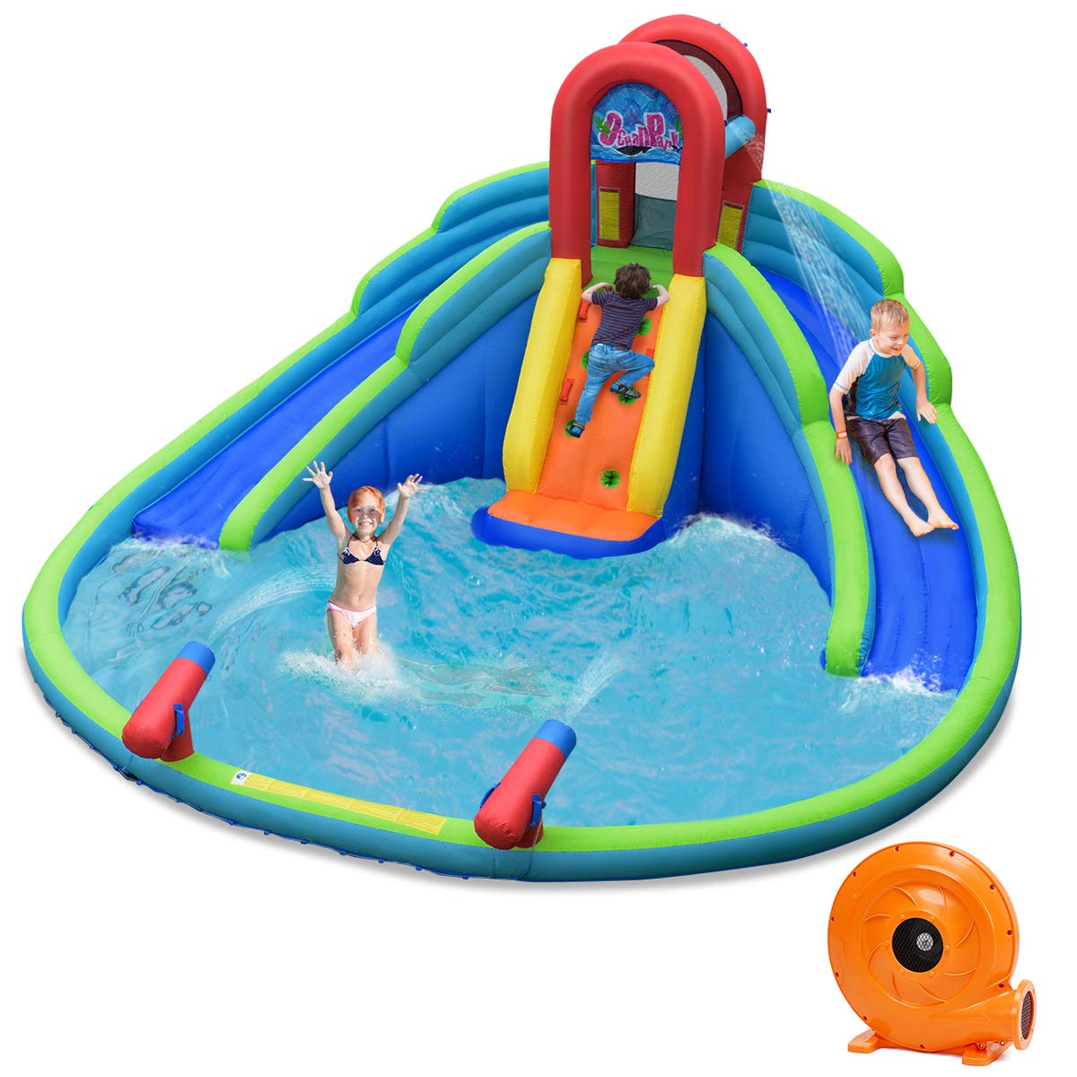 BOUNTECH 18 x 17 x 9.5 FT Mighty Bounce House w/ Large Splash Pool