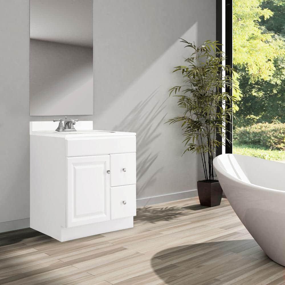 Design House Wyndham 30 in W x 18 in D Unassembled Bath Vanity Cabinet Only in White SemiGloss