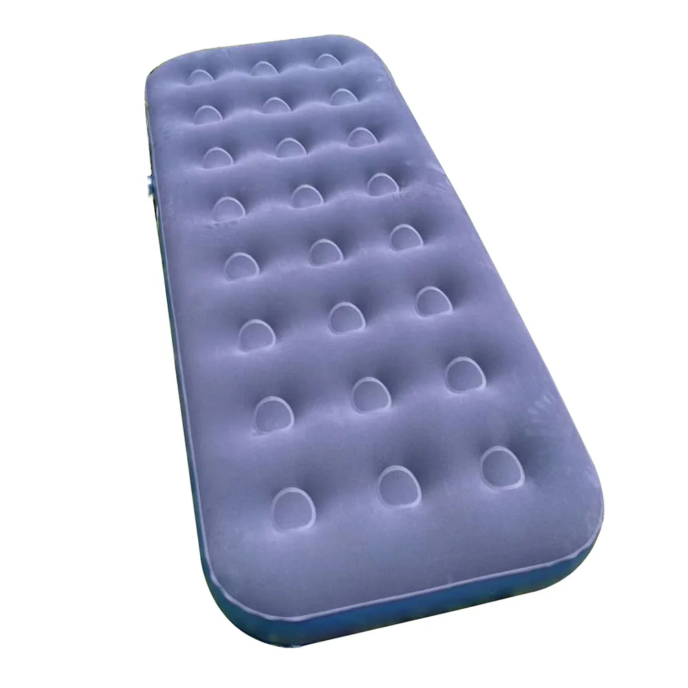 Customized PVC flocking inflatable bed outdoor moisture proof inflatable mattress