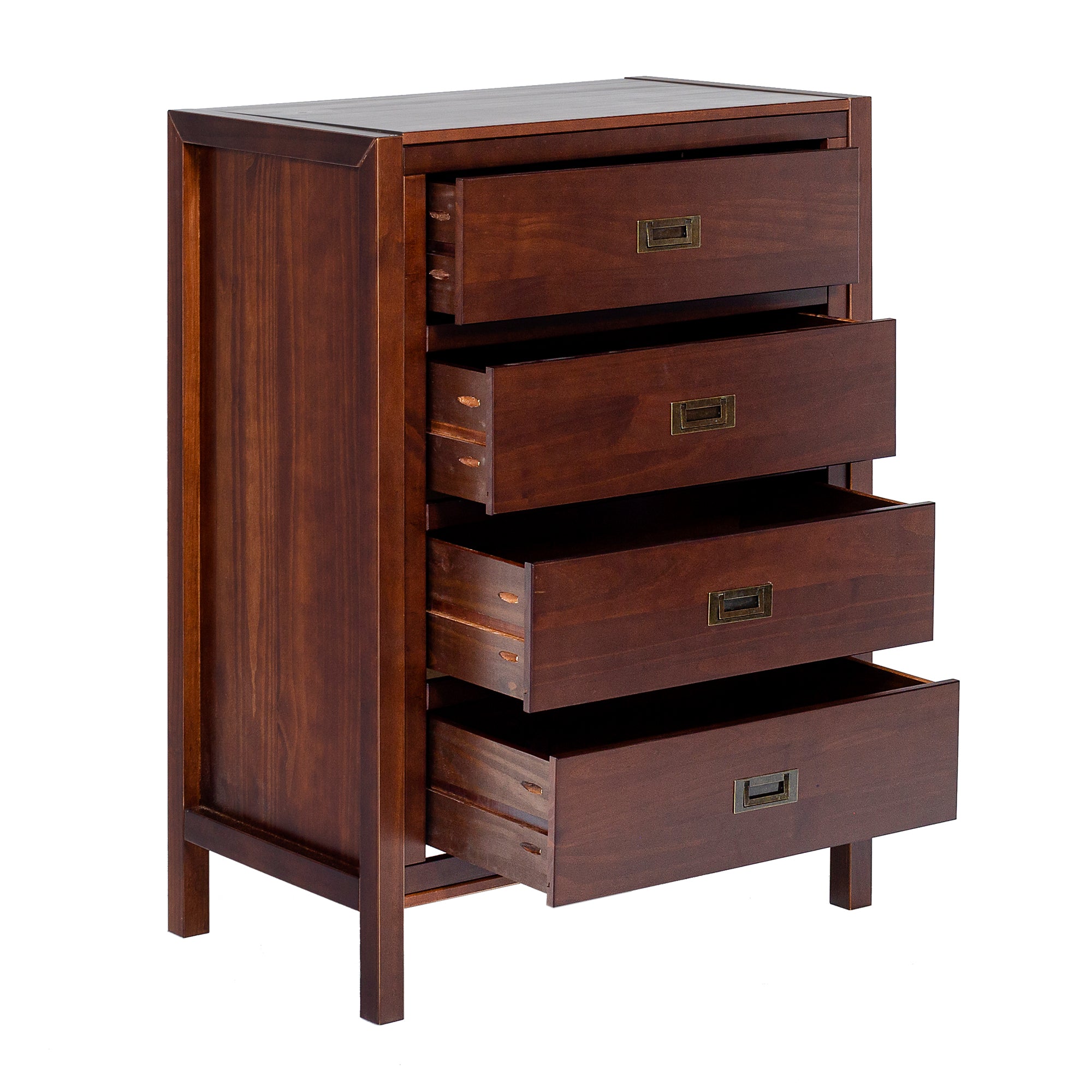 Chateau Lyon Annabelle Four Drawer Solid Wood Walnut Dresser