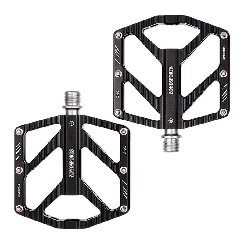 Flat Pedals With Reflectors Three Sealed Bearings Aluminium Mountain Bike Pedals High Strength Bike Part For Daily Use