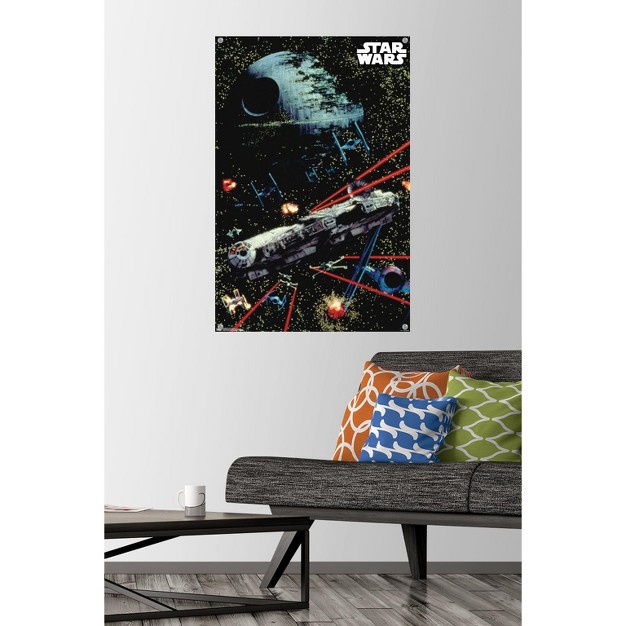 Trends International Star Wars Saga Space Battle Unframed Wall Poster Prints