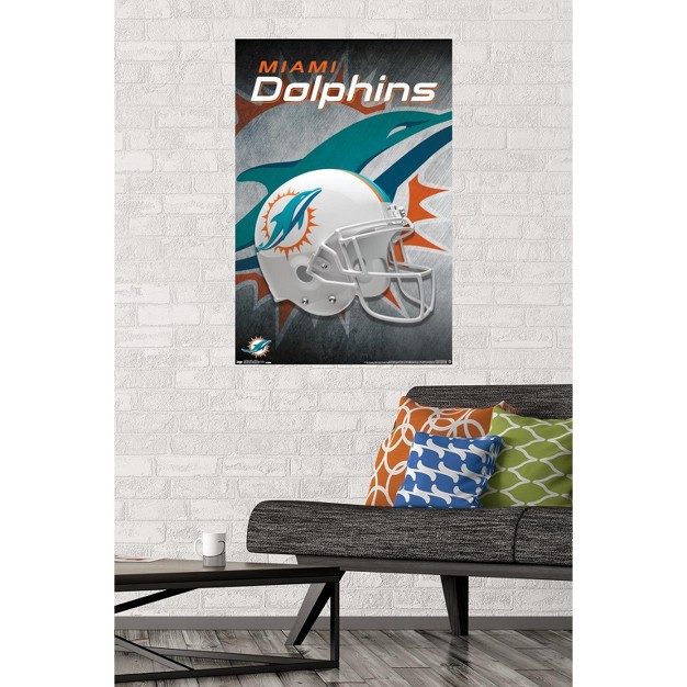 Trends International Nfl Miami Dolphins Helmet 18 Unframed Wall Poster Prints