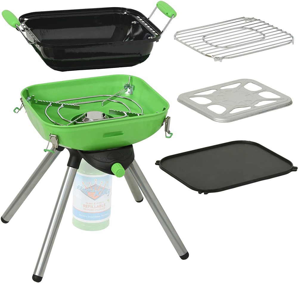 Flame King BBQ Portable Propane Multi Function ;