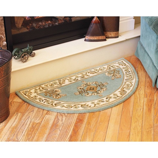 Long Minuteman International Jardin Half Round Hearth Rug Wintergreen Achla Designs