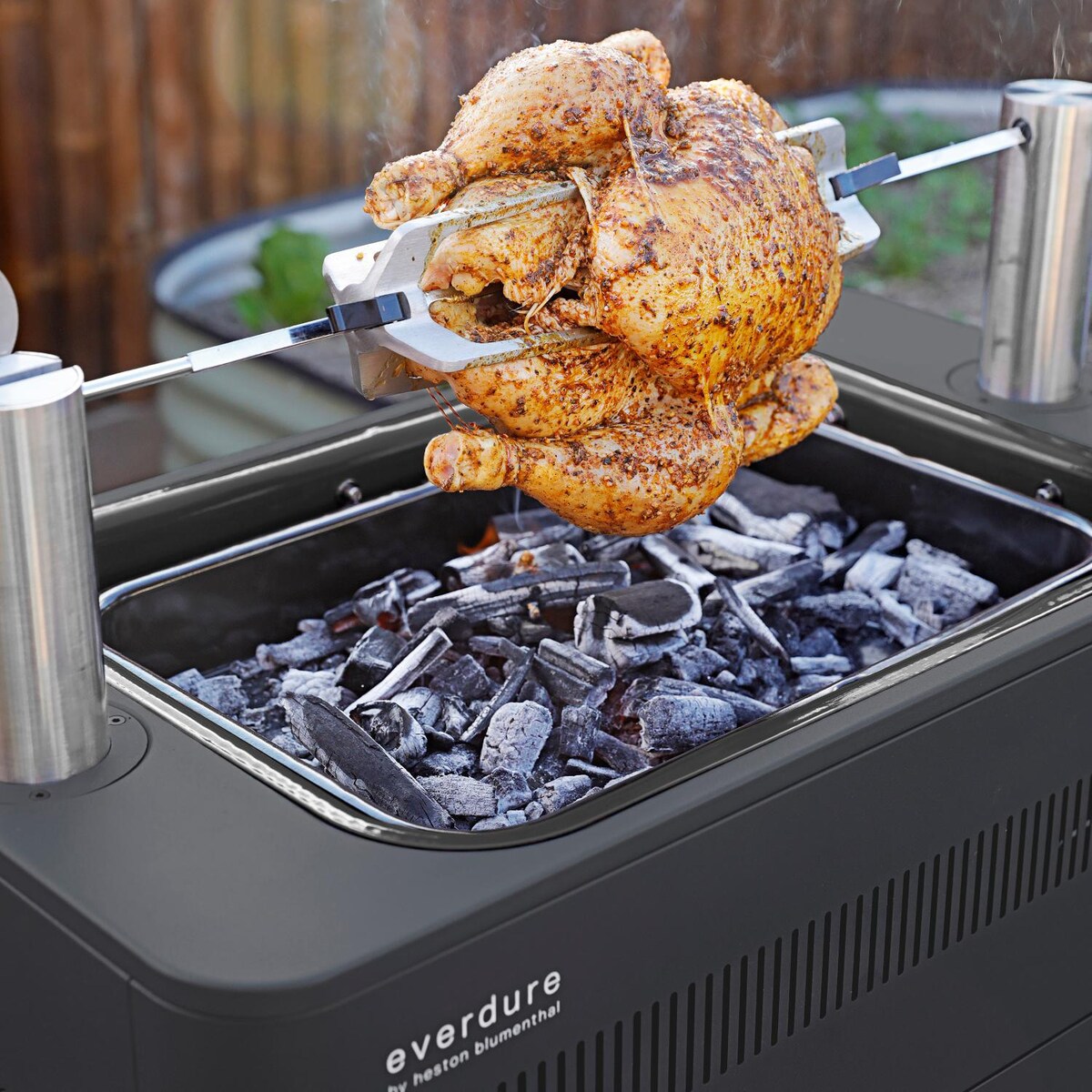 Everdure FUSION 29-Inch Charcoal Grill With Rotisserie and Electronic Ignition