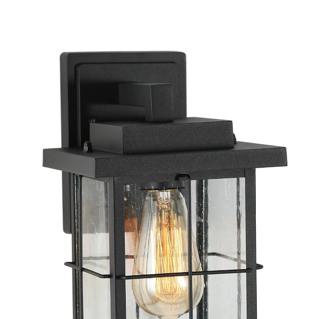 Metal seeded Glass Modern Outdoor Wall Light Black Lnc