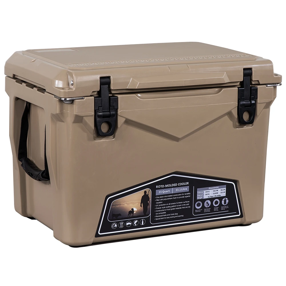 C Type 35QT Custom Logo Hiking Fishing Camping Hard Cooler Beer Ice Cooler Box hard cooler