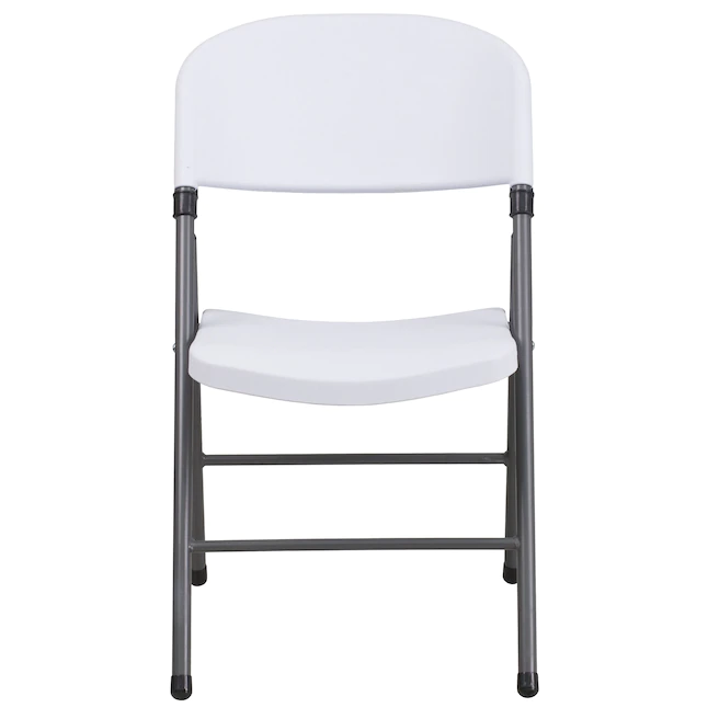 Flash Furniture 6-Pack Granite White Standard Folding Chair with Solid Seat (Indoor)