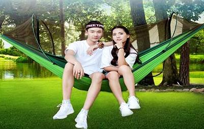 Outdoor Hammock Swing Mosquito Net Outdoor Adult Children Mosquito Drop Bed Wild Wood Shaker, Portable Outdoor Camping Hammock