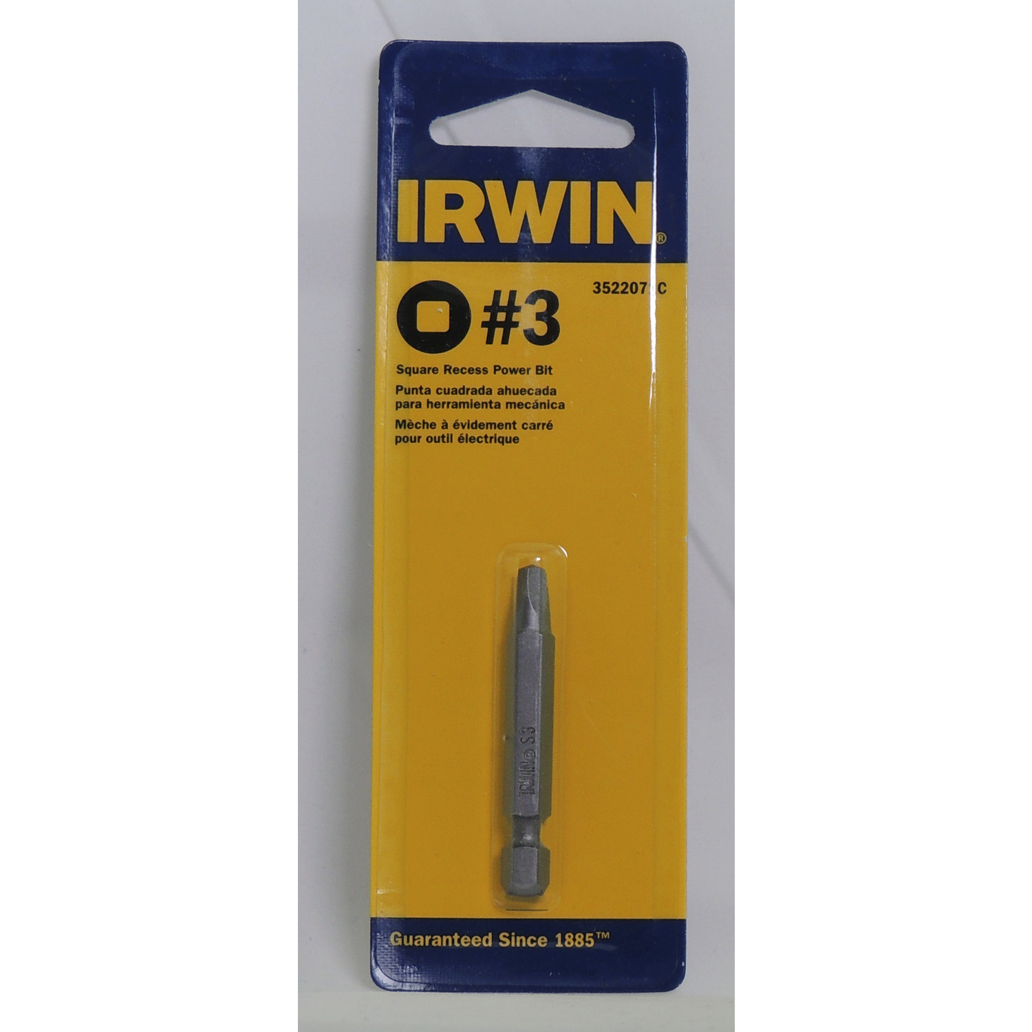 Irwin Square Recess #3 X 2 in. L Power Bit Steel 1 pc