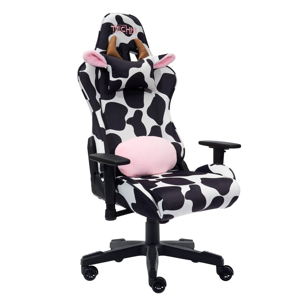 Fun Cow Print Luxx Series Adjustable Gaming Chair