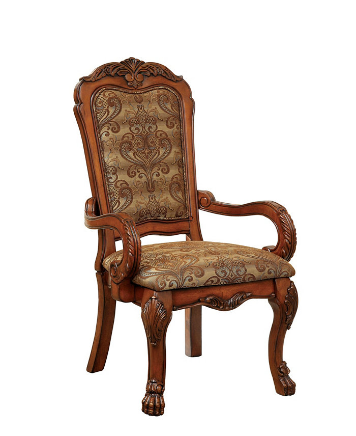 Furniture of America Douglass Antique Oak Armchair (Set of 2)