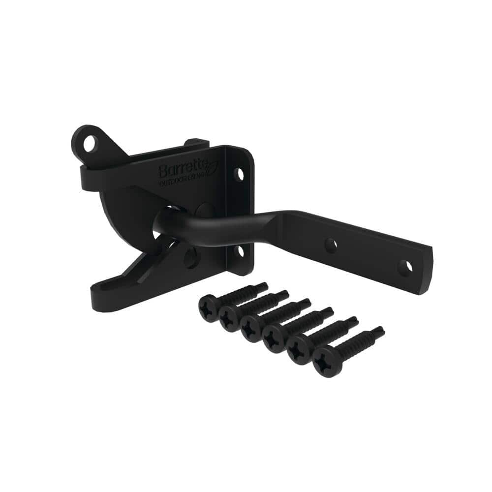 Barrette Outdoor Living 4.562 in. x 2.312 in. Black Steel Gravity Latch 73002252