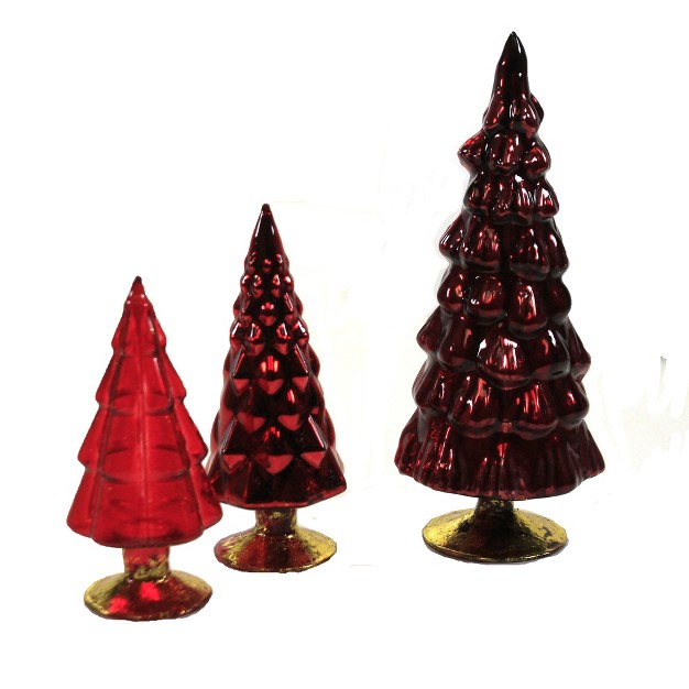 Small Hued Trees Set 3 Christmas Decorate Decor Mantle Cody Foster Decorative Sculptures