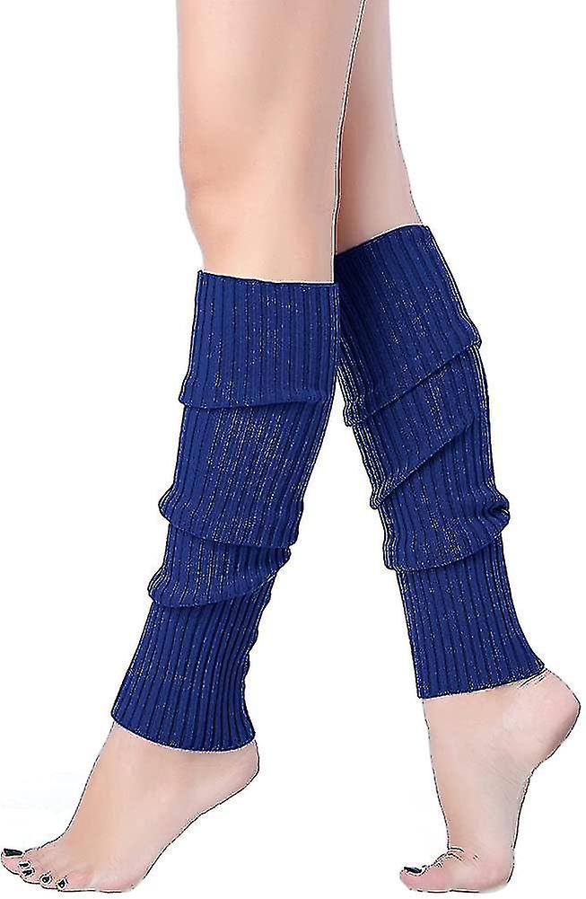 Women Juniors Neon Ribbed Leg Warmers For 80s Eighty's Party Sports Yoga A