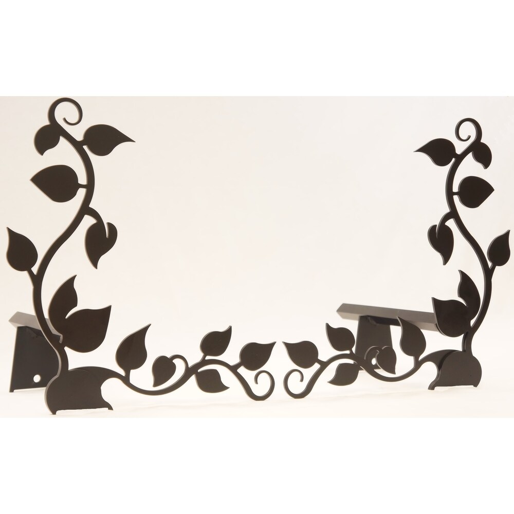 Design Specialties Ivy Black Steel Andiron L   R Set