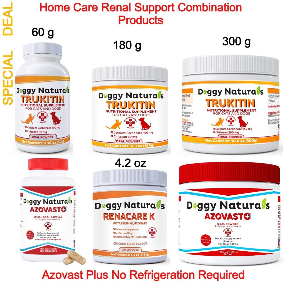 Pet Health Pharma RenaCare K Powder Kidney Cat and Dog Supplement， 4.2-oz