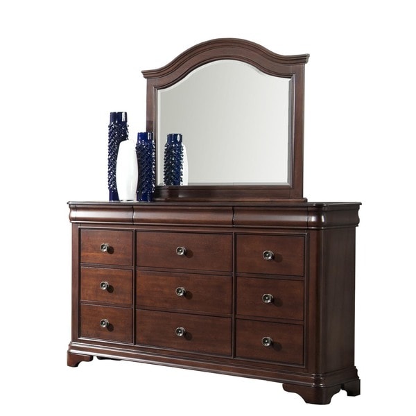 Gracewood Hollow Bujalski Cherry Queen Sleigh 4-piece Bedroom Set - - 20000952