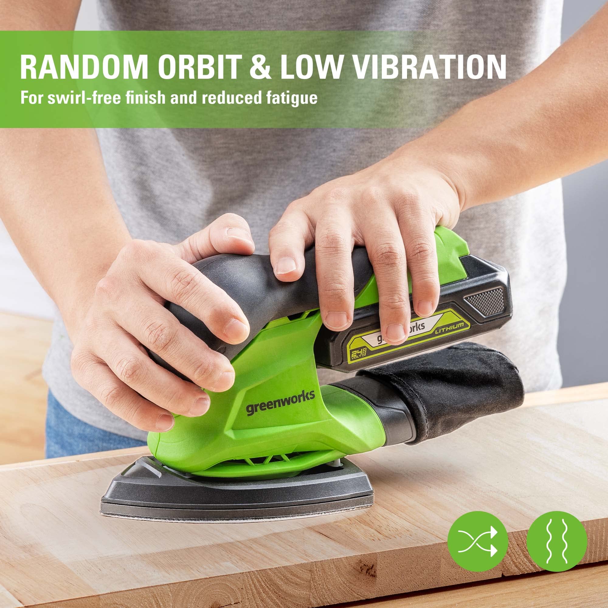 24V Cordless Corner Finishing Sander | Greenworks Tools