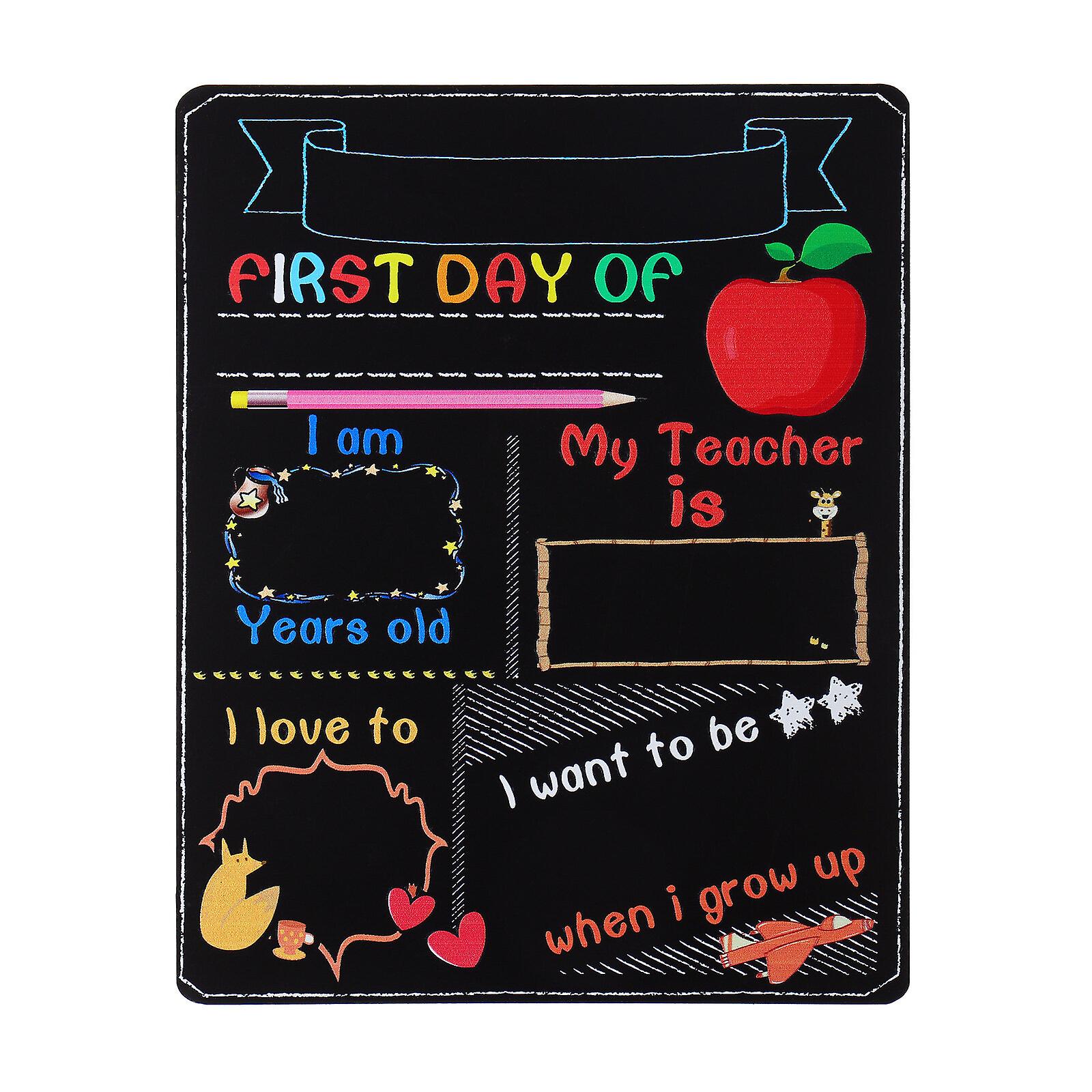 Nuobesty Double Sided Chalkboard Student Message Chalkboard Color Printing Black Board Back To School Chalkboard Sign