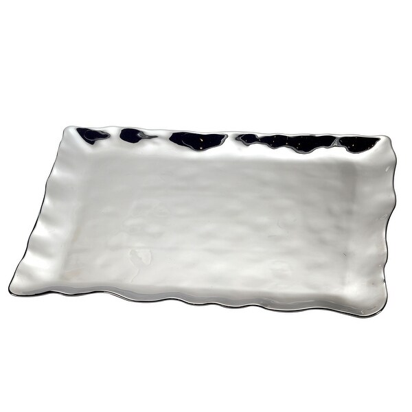 Certified International Silver Coast Rectangular Platter 16 x 10