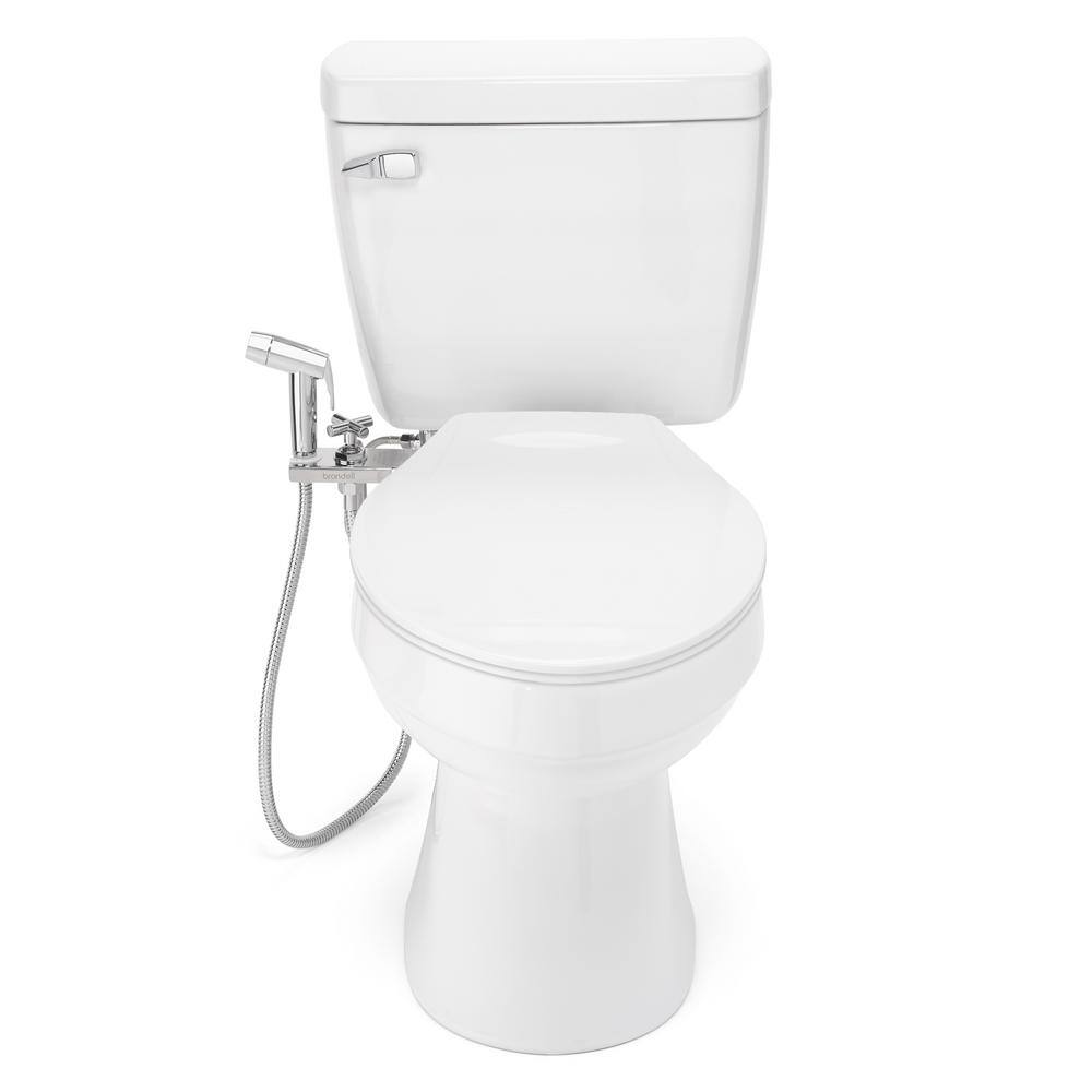 Brondell CleanSpa Easy Handheld with Holster and Integrated Shut Off Non-Electric Bidet Attachment in Stainless Steel MBH-37-S