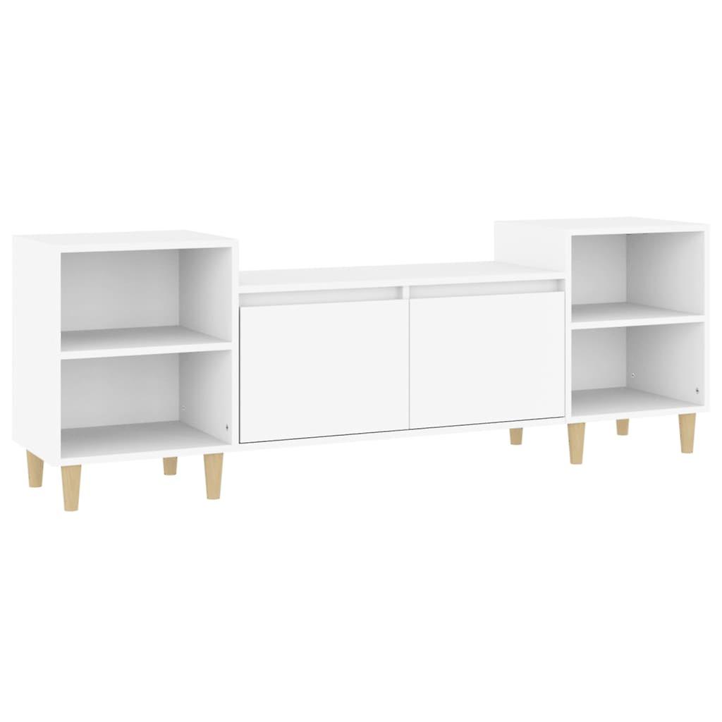 Tv Cabinet White 160x35x55 Cm Engineered Wood