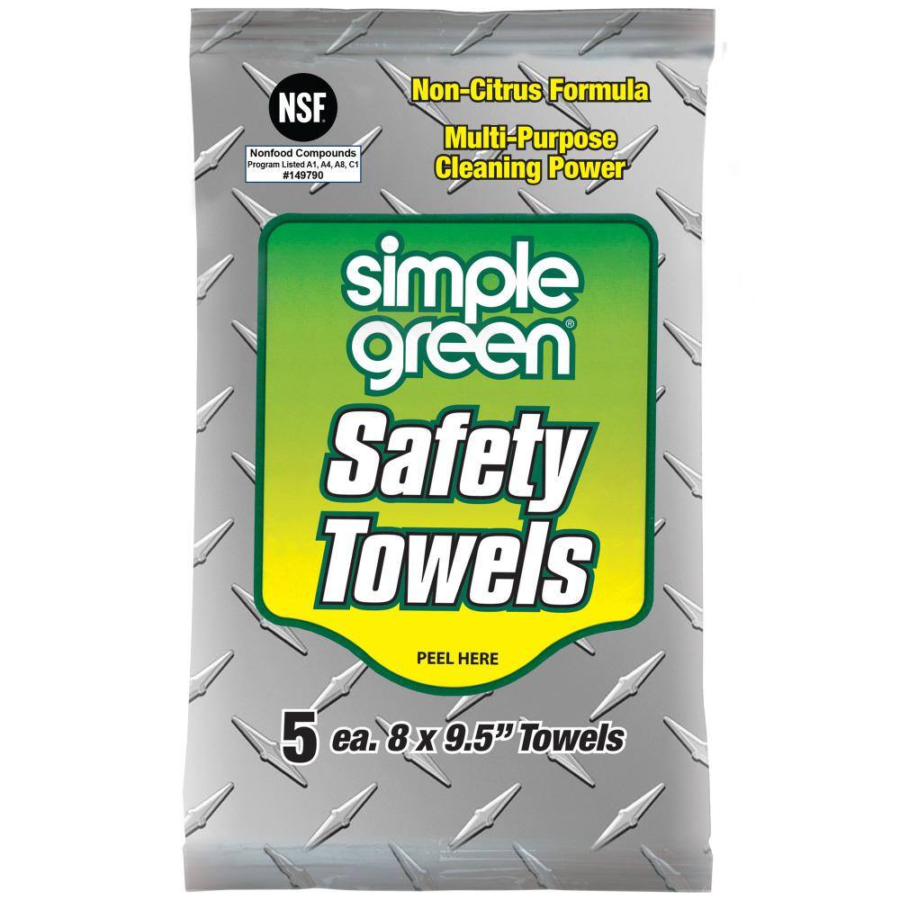 Simple Green Safety Towels (5-Count) (Case of 50) 3810005013322