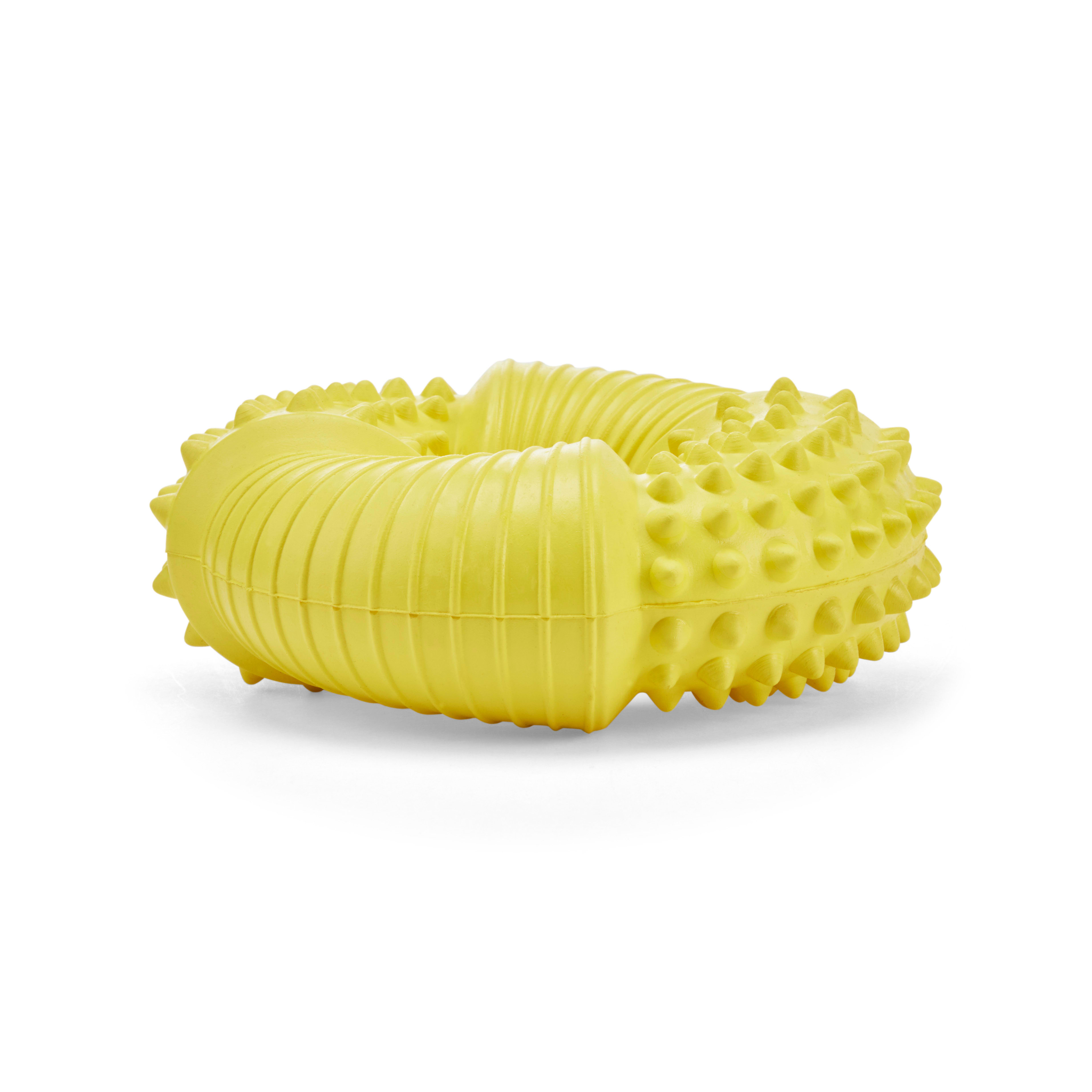 Leaps  Bounds Yellow Ring Dental Dog Chew Toy， X-Small