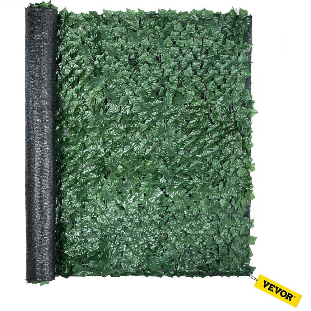 VEVOR 96 in. x 72 in. Faux Leaf Artificial Hedges Ivy Privacy Fence Screen 3-Layers Outdoor Greenery Leaves Panel for Garden RZZWWLYCB9672QKSAV0