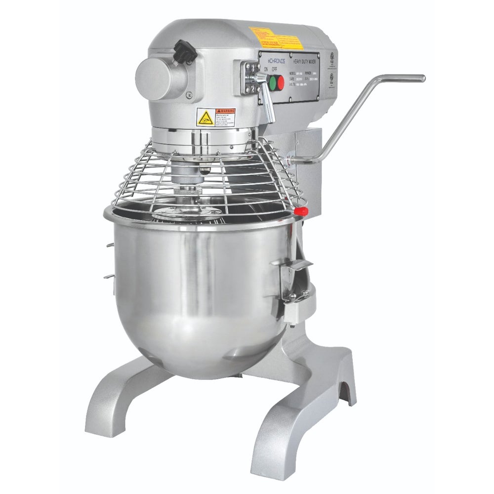 Chronos 30R-002 Commercial 20 Qt. Planetary Stand Mixer with Bowl， Guard， Accessories， and #12 Attachment Hub， 120V， 1-1/2 HP