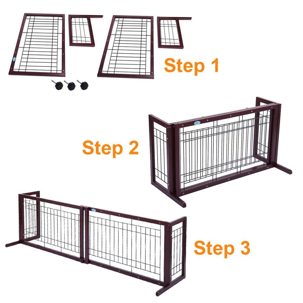 COZIWOW 39 in.W to 71 in.W Dog Gate Indoor Fence CW12H0239