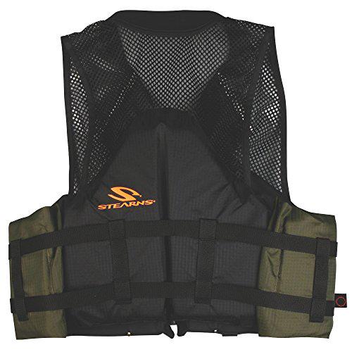 Stearns Adult Unisex Collared Fishing Life Jacket Flotation Vest， Extra Large， Green