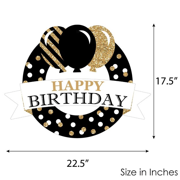 Big Dot Of Happiness Adult Happy Birthday Gold Outdoor Birthday Party Decor Front Door Wreath