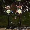 Waterproof Solar Owl Led Lawn Light Outdoor Garden Decoration Gift Light (1pcs) Blue