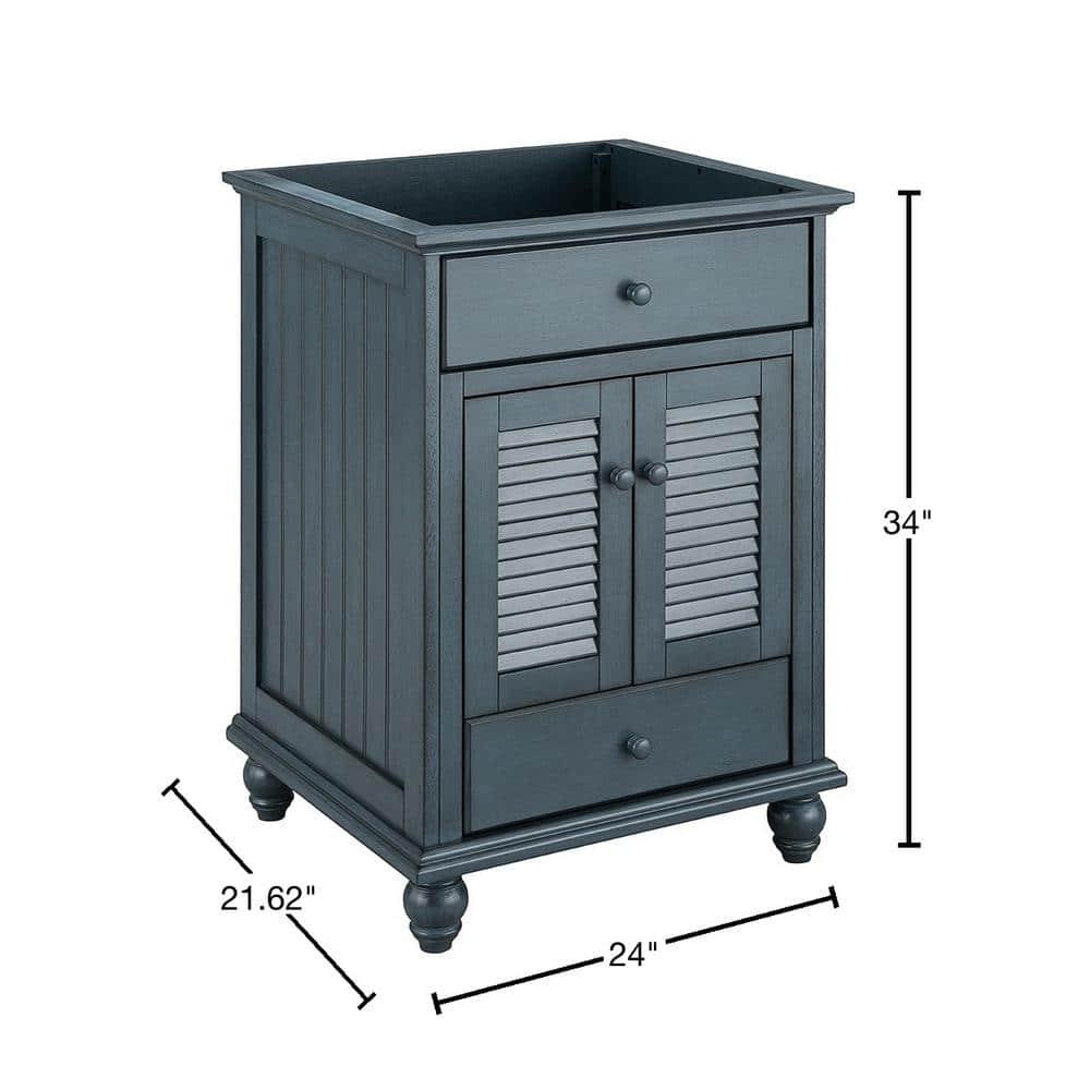 Home Decorators Collection Cottage 24 in x 2158 in Vanity Cabinet Only in Harbor Blue