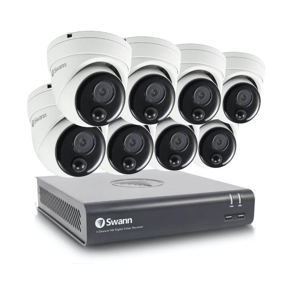 Swann 8-Channel 1080p 1TB DVR Security Camera System with 8 Wired Dome Cameras SWDVK-84580V8D