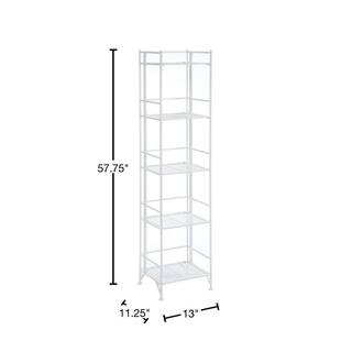 Convenience Concepts Designs2Go White 5-Tier Metal Wire Shelving Unit (13 in. W x 58 in. H x 11 in. D) 8016W